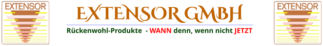 EXTENSOR GMBH Rückenwohl-Produkte  - WANN denn, wenn nicht JETZT